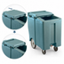 Thumbnail image #4 for Cambro SlidingLid Tall Mobile Ice Caddy with Easy Wheels, 175 lb Capacity, Slate Blue