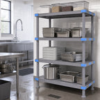 Thumbnail image #3 for Quantum Millenia QP186074SS-4 60"W x 18"D x 74"H Gray Solid Polymer Shelving Unit, 4 Shelves, Stationary Starter