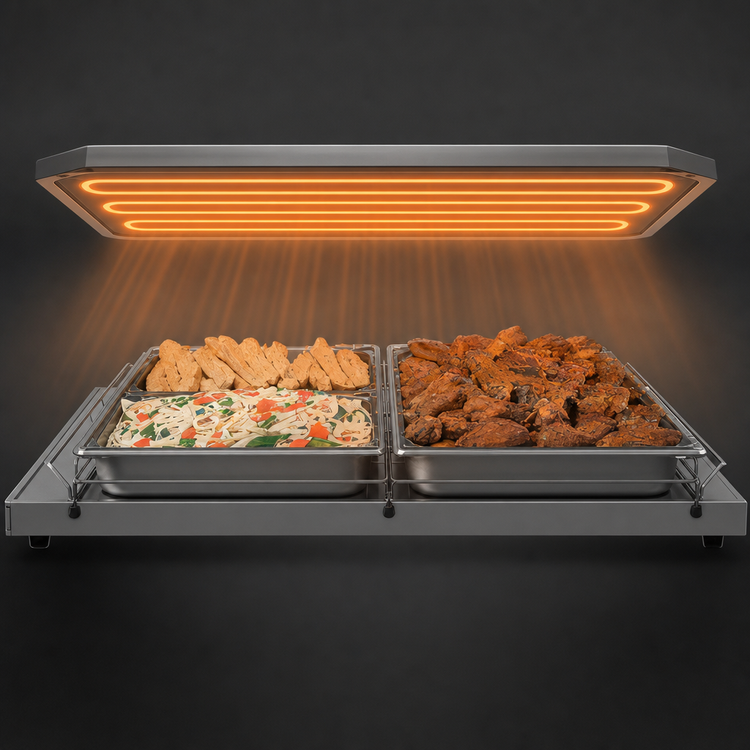Product image #3 for Hatco Glo-Ray 48-Inch x 17.5-Inch Free-Standing Heated Shelf