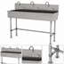 Thumbnail image #3 for Advance Tabco 72-Inch Multi-Station Freestanding 304 Stainless Steel Hand Wash Sink with 3 Faucets