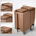 Thumbnail image #4 for Cambro SlidingLid Tall Mobile Ice Caddy with Easy Wheels, 200 lb Capacity, Coffee Beige