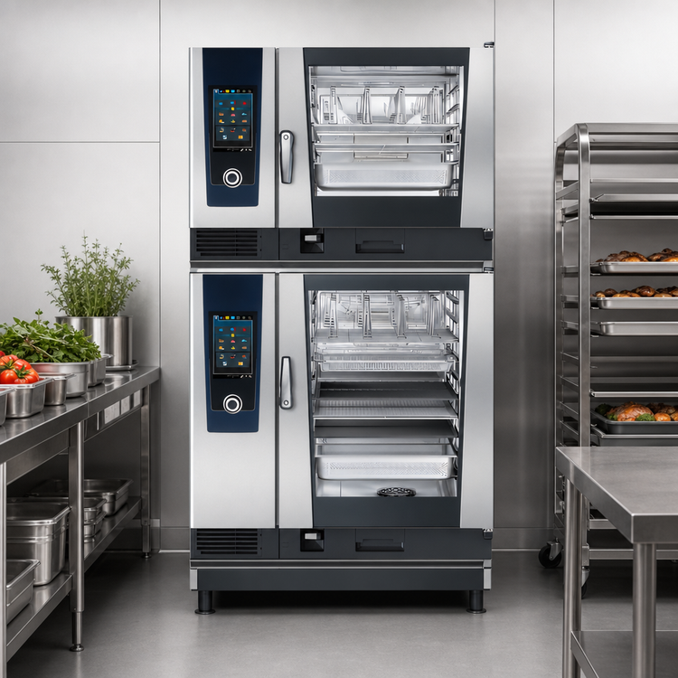 Product image #3 for RATIONAL iCombi Pro Double Stack Combi Oven Set, 6-Full Size on 10-Full Size, Electric, 208/240V, 3-Phase