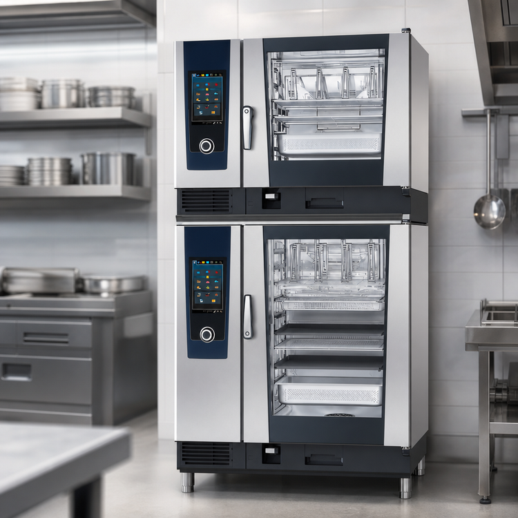 Product image #3 for RATIONAL iCombi Pro Double-Stack Combi Oven Package, 6-Full Size Over 10-Full Size, Electric, 208/240V 3-Phase, AutoDose