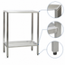 Thumbnail image #3 for New Age H.D. Series Two-Shelf Heavy-Duty Aluminum Shelving Unit, 48W x 20D x 48H