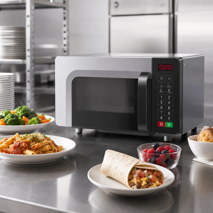 Product image #3 for Amana Commercial RMS10TSA 0.8 Cu. Ft. 1000-Watt Countertop Microwave Oven with Touchpad Controls