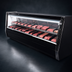Thumbnail image #3 for Howard-McCray 40E Series 124-1/2-Inch Self-Contained Endless Red Meat Service Case with LED Lighting, Black Exterior, White Interior