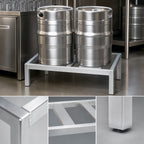 Thumbnail image #3 for Channel Manufacturing KDR136 All-Welded Aluminum Keg Dunnage Rack, 36 x 18 x 12 Inches, 2-Keg Capacity