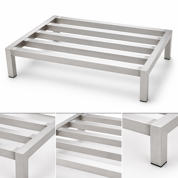 Product image #3 for Panco 5-Lat Tubular Aluminum Dunnage Rack, 36 x 24 x 12 Inches, 2000 lb Capacity