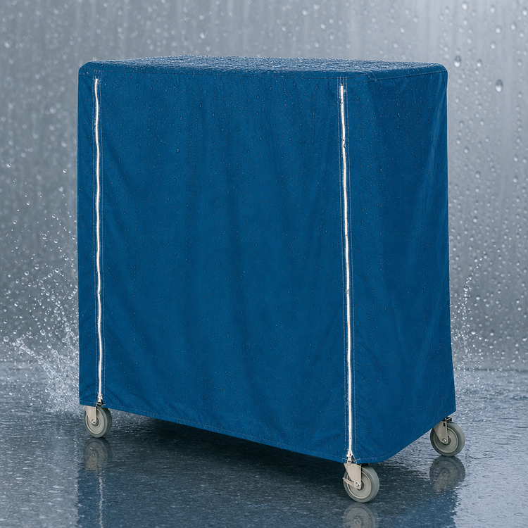 Product image #3 for Metro Waterproof Queen Mary & Banquet Cart Cover, Mariner Blue, 72 x 24 x 74 Inches