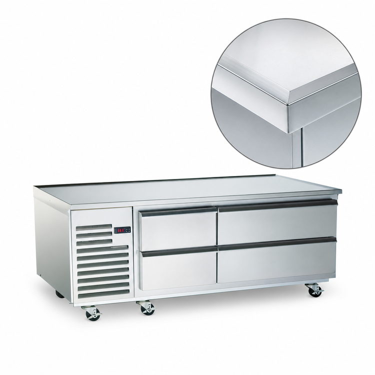 Product image #4 for Vulcan Achiever ARS48 48-Inch One-Section Self-Contained Refrigerated Base with 2 Drawers and Marine Edge Stainless Steel Top