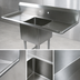 Thumbnail image #3 for John Boos Pro-Bowl 1-Compartment Stainless Steel Sink with 2 Drainboards, 16 x 20 x 14-Inch Bowl