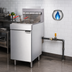 Thumbnail image #3 for Hurakan by Equip.me HKN-FXF40E A/W Heavy-Duty Range-Match Floor Model Natural Gas Fryer, 40 lb., Stainless Steel Tank