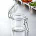 Thumbnail image #3 for Clear Glass Mini Mason Jar Condiment Jar with Hinged Lid, 4 oz.