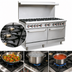 Thumbnail image #3 for Omcan USA CE-CN-1524-L 60-Inch Propane Commercial Gas Range with 10 Open Burners and 2 Standard Ovens