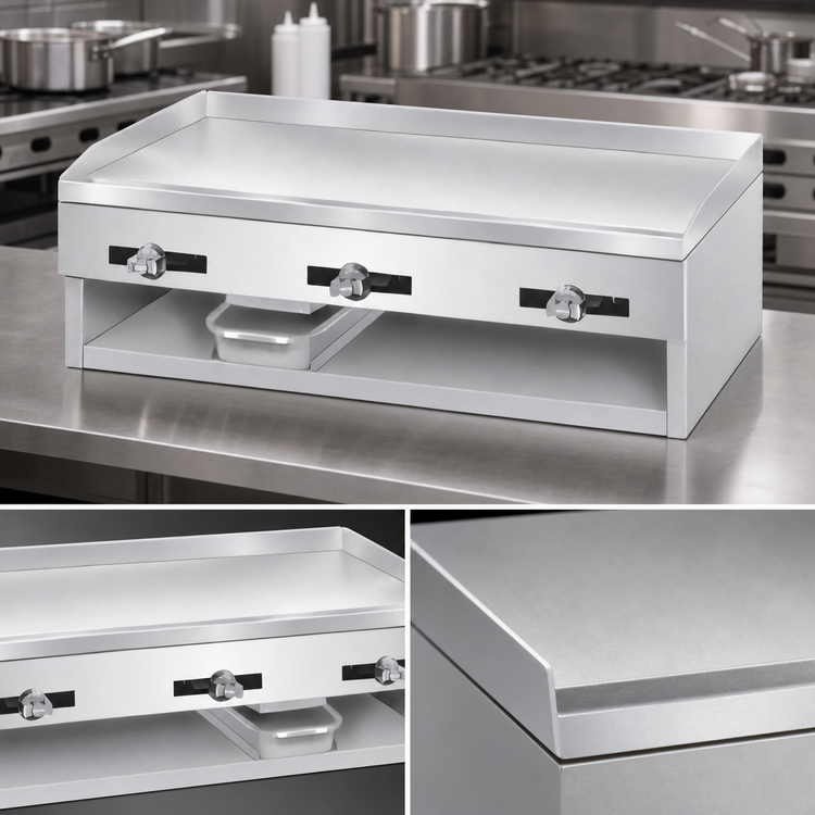 Product image #3 for Comstock-Castle 48-Inch Countertop Gas Griddle with 1/2-Inch Plate and Manual Controls