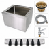 Thumbnail image #3 for BK Resources 24-1/2 Inch x 19-3/8 Inch Floor-Mounted 304 Stainless Steel Mop Sink Kit