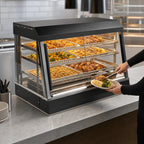 Thumbnail image #3 for Vollrath HFM-36 Countertop Self-Service Hot Food Merchandiser, 36-Inch, Angled, Illuminated, 3 Adjustable Shelves