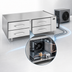 Thumbnail image #3 for Randell 65-Inch Two-Section Remote Refrigerated Chef Base Equipment Stand with 4 Drawers