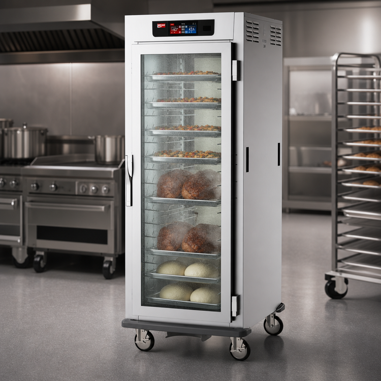 Product image #3 for Metro C5 9 Series Mobile Full-Height Pass-Thru Controlled Humidity Heated Holding and Proofing Cabinet with Full Glass Doors