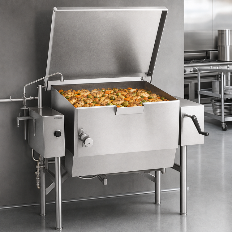 Product image #3 for Classic TGSE-2430-11-WC Wall Mounted Gas Tilting Skillet, 37-Gallon