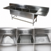 Thumbnail image #3 for John Boos Pro-Bowl 3-Compartment Stainless Steel Sink with Dual Drainboards