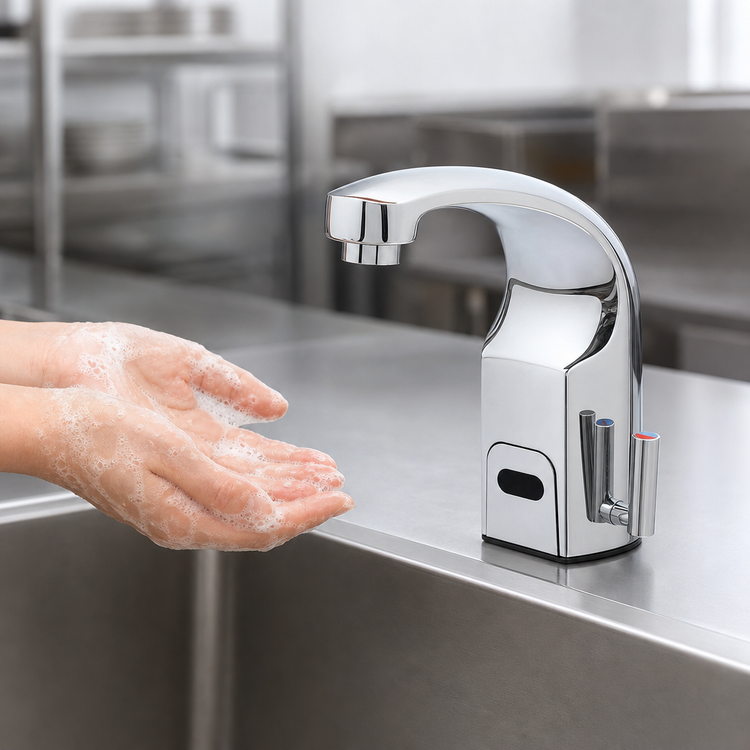 Product image #3 for ChekPoint Above-Deck Electronic Touchless Faucet, Deck Mount, Single-Hole, 2.2 GPM