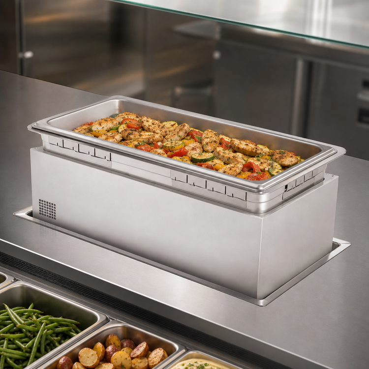 Product image #3 for Hatco Rectangular Drop-In Insulated Hot Well for 1 Full-Size Pan