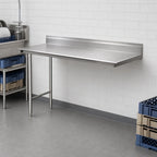 Thumbnail image #3 for Eagle Group CDTL-60-16/3-SL-X Straight Clean Dishtable, 60 x 30 Inches, Right-to-Left, 16/304 Stainless Steel, 8-Inch Backsplash