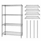 Thumbnail image #3 for Quantum WR54-1854C Chrome Wire Shelving Starter Kit, 54"W x 18"D x 54"H, 4-Shelf Stationary Unit
