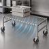 Thumbnail image #3 for Eagle Group Mobile Wire Dunnage Rack, 36 x 24 x 14, Stainless Steel, 800 lb. Capacity