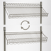 Thumbnail image #3 for Eagle Valu-Master 60-Inch x 18-Inch Reversible Angled Wire Shelf with Hanger Rails, Pewter Gray Epoxy