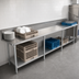 Thumbnail image #3 for John Boos Pro-Bowl Straight Clean Dishtable, 144-Inch x 30-Inch, Left-to-Right, 300 Series Stainless Steel
