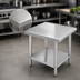 Thumbnail image #3 for Advance Tabco Special Value Series Stainless Steel Top Equipment Stand with Adjustable Galvanized Undershelf, 36 x 30 x 24 Inches
