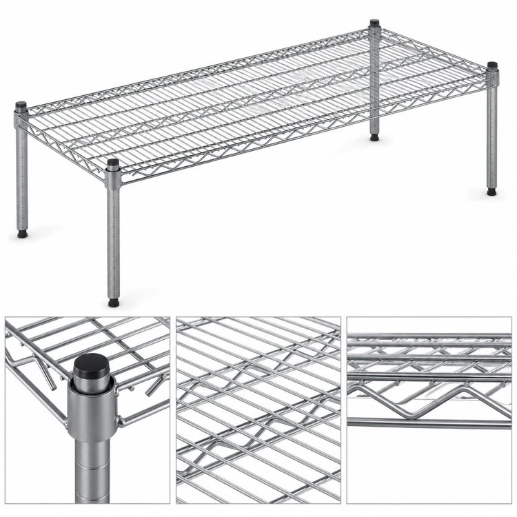 Product image #3 for EagleGard 24 x 24 Inch Wire Dunnage Rack with 14 Inch Posts, 600 lb. Capacity