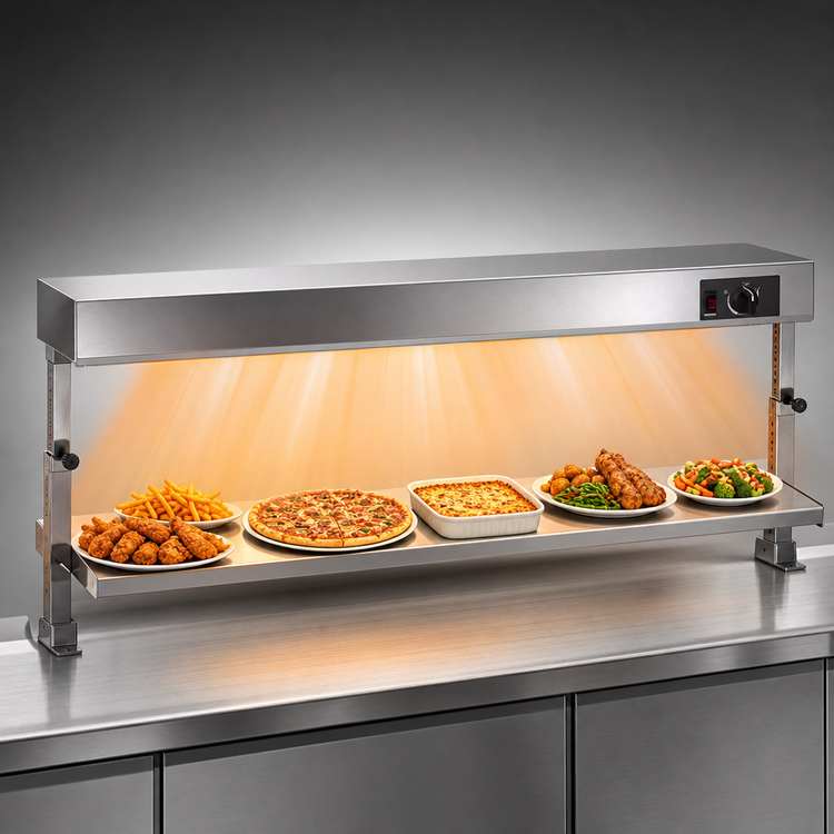 Product image #3 for Nemco 72-Inch Freestanding Stainless Steel Heat Shelf with Infinite Control