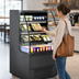 Thumbnail image #3 for Harmony 27-Inch Self-Service Refrigerated Display Case with Open Reach-In Front and 3 Lighted Glass Shelves