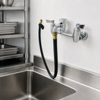 Thumbnail image #3 for Fisher 76140 Wall-Mounted Service Sink Mixing Faucet, 3-Inch Garden Spout, 8-Inch Adjustable Centers, Lever Handles, Hose and Holder
