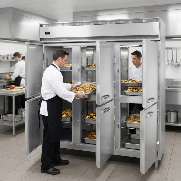 Product image #2 for Continental Refrigerator DL3WE-SA-PT-HD Extra Wide Pass-Thru Three-Section Heated Holding Cabinet