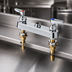 Thumbnail image #3 for T&S Brass B-1120-XS-LN Low-Lead Deck-Mount Workboard Faucet, 8-Inch Centers, Less Nozzle
