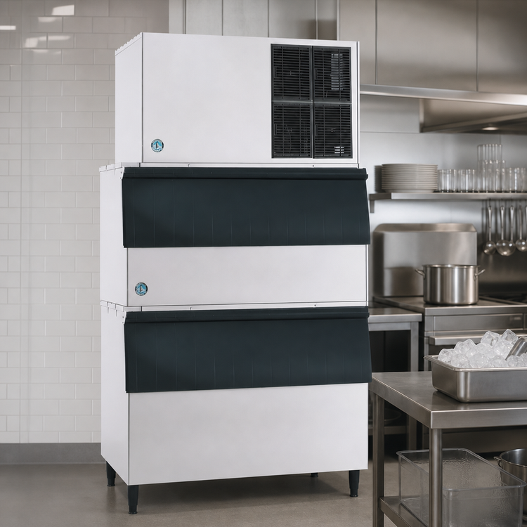 Product image #3 for Hoshizaki KM-1601SAJ3 Stackable Crescent Cube Ice Maker, Air-Cooled, Self-Contained, 3-Phase, 48 Inch Wide