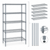 Thumbnail image #4 for Quantum Stationary Wire Shelving Starter Kit, Gray Epoxy Antimicrobial, 72