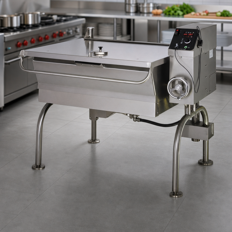 Product image #3 for Cleveland Range PowerPan 30-Gallon Gas Braising Pan / Tilting Skillet with Manual Tilt and Open Base