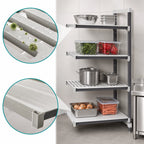 Thumbnail image #3 for Cambro Camshelving® Elements EXA212472VS4480 4-Tier Gray Polymer Add-On Shelving Unit, 21" Deep x 24" Wide x 72" High, 3 Vented/1 Solid Shelves