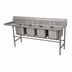Thumbnail image #3 for Advance Tabco Regaline 4-Compartment Floor Model Sink with Left-Hand Drainboard, 20
