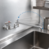 Thumbnail image #3 for John Boos Low-Lead Heavy Duty Splash Mount Faucet with 10-Inch Swing Spout, 8-Inch Centers