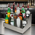 Thumbnail image #3 for Advance Tabco Underbar Basics Heavy Duty Double-Tier Stainless Steel Speed Rail, 36 Inch, 18-20 Bottle Capacity