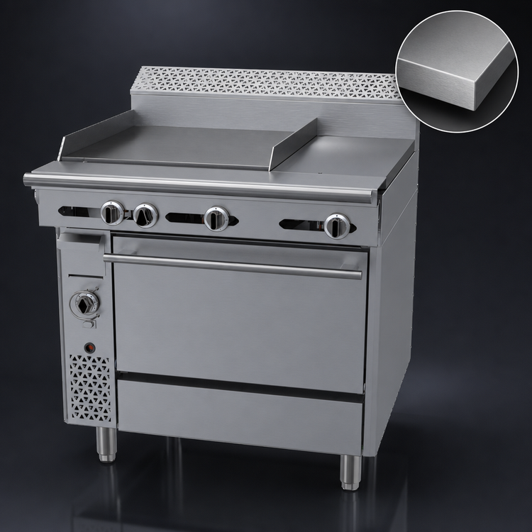 Product image #3 for Garland Cuisine 36-Inch Heavy Duty Natural Gas Combination Range with 24-Inch Griddle, 12-Inch Hot Top, and Convection Oven