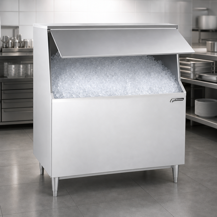 Product image #3 for Follett 1025-52 Slope Front Ice Bin with Top Hinged Front Doors, 52 Inch Wide, 1,030 lb Capacity
