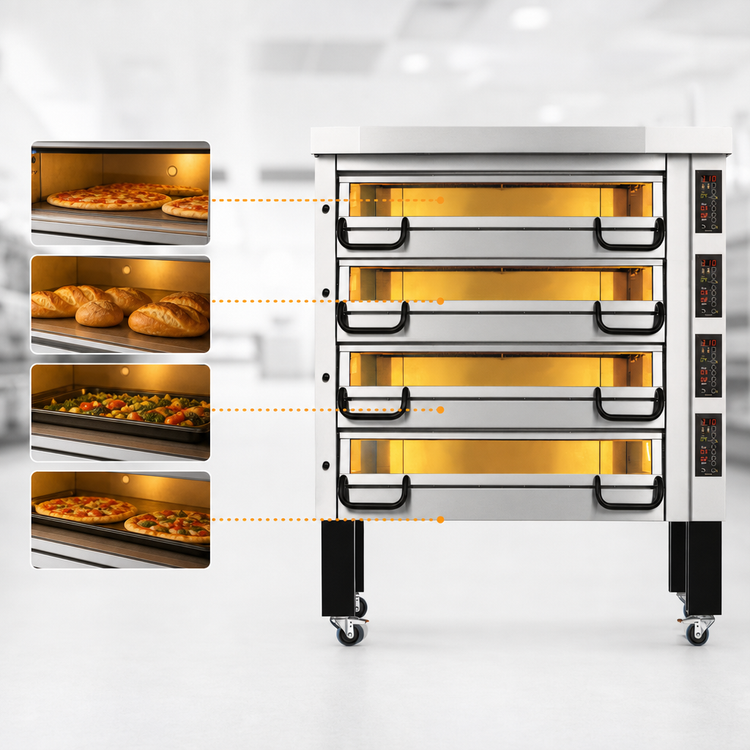 Product image #3 for PizzaMaster PM 934ED 4-Deck Modular Electric Pizza Deck Oven