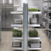 Thumbnail image #3 for NSF Stainless Steel 84-Inch Back-To-Back Upright for Floor-To-Ceiling Cantilever Shelving